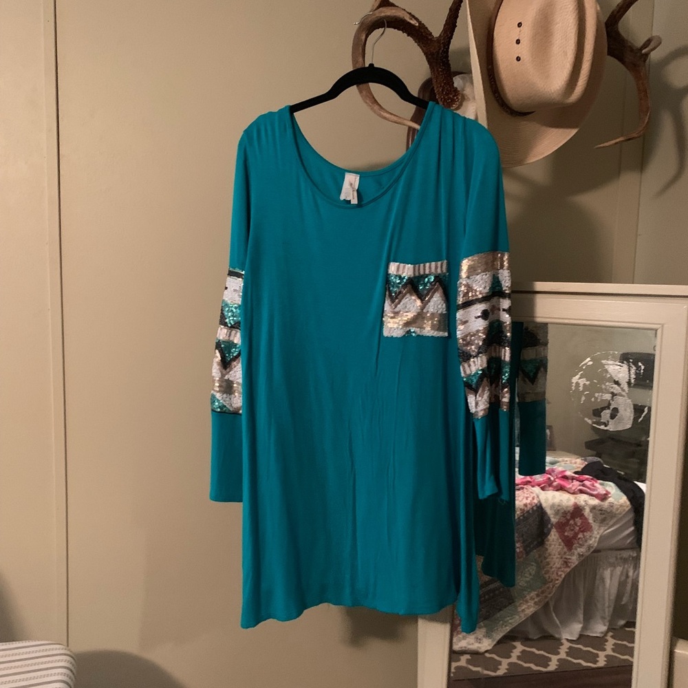 Sequin tunic